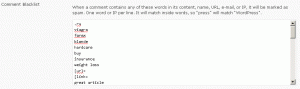 comment-blacklist Comment blacklist