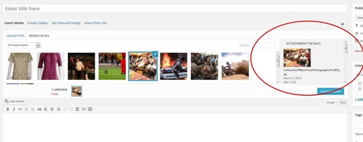 Memindahkan WordPress media modal/pop-up, menjadi inline