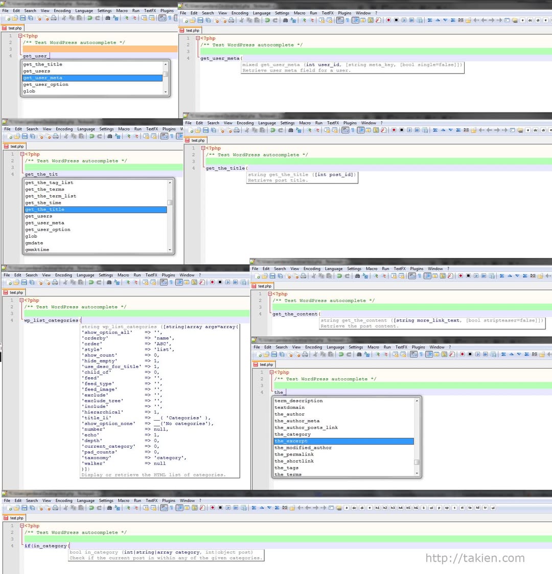 WordPress autocomplete for Notepad++ WordPress autocomplete for Notepad++